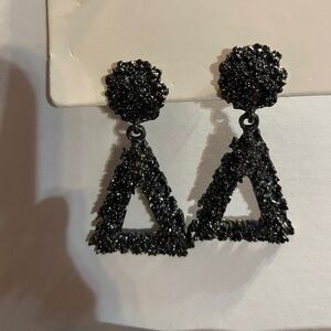 Black crystal earrings